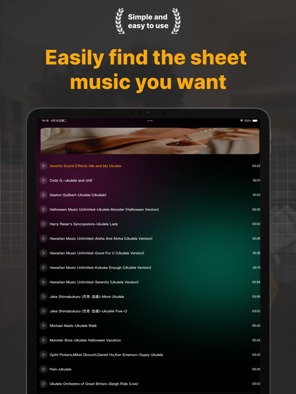 Ukulele Tuner : Lessons&Chord iPad screenshot 5 - Music app