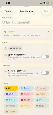 Golden Thread - Memory Journal Screenshot 2 of 6