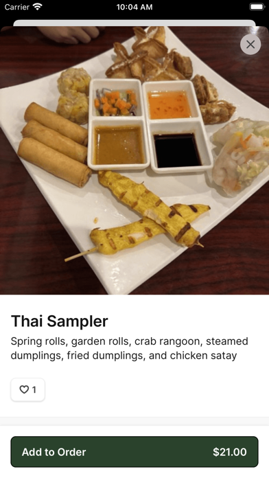 Sang Tong Thai Kennett Square iPhone screenshot 2 - Food & Drink app
