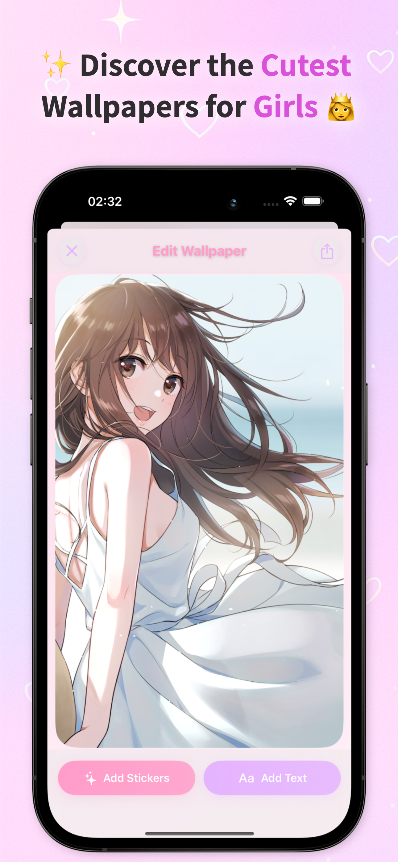 Cute Anime Waifu Wallpapers HD screenshot 3