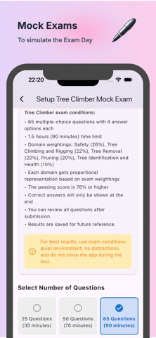 ISA Tree Climber Flashcards iPhone screenshot