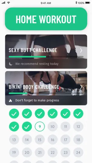 30 Day Fitness - Home Workout iPhone Screenshot 1