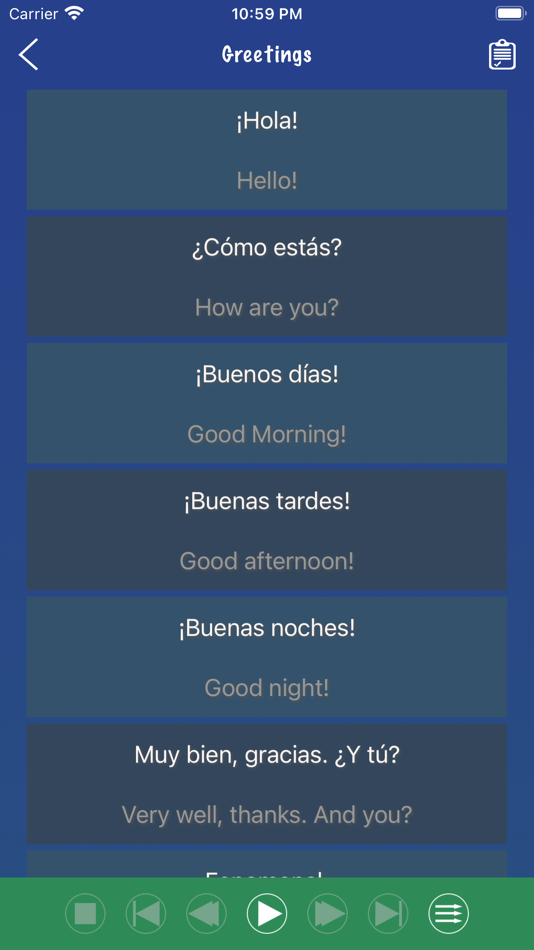 #2. Spanish Phrase Book Learn (iOS) By: 佩佩 伍