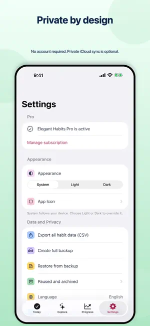 Elegant Habits: Habit Tracker screenshot 4