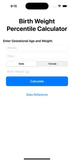Birth Weight Percentile screenshot 1