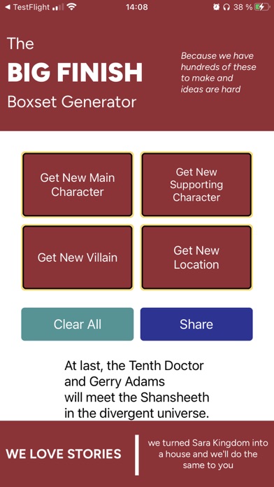Big Finish Boxset Generator Screenshot