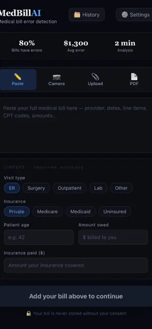 MedBillAI screenshot 2