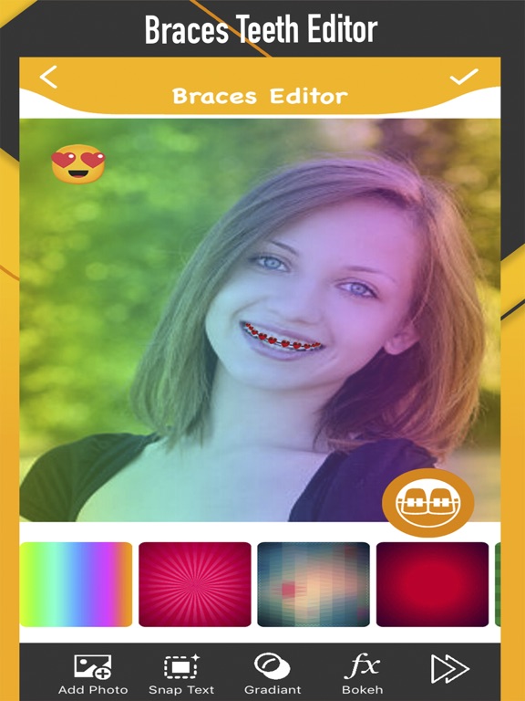 Screenshot #6 pour Braces Photo Editor - Sticker