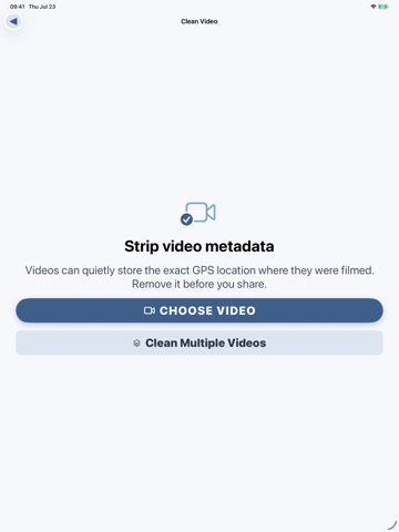 Metadata Cleaner: Photo & PDF iPad screenshot