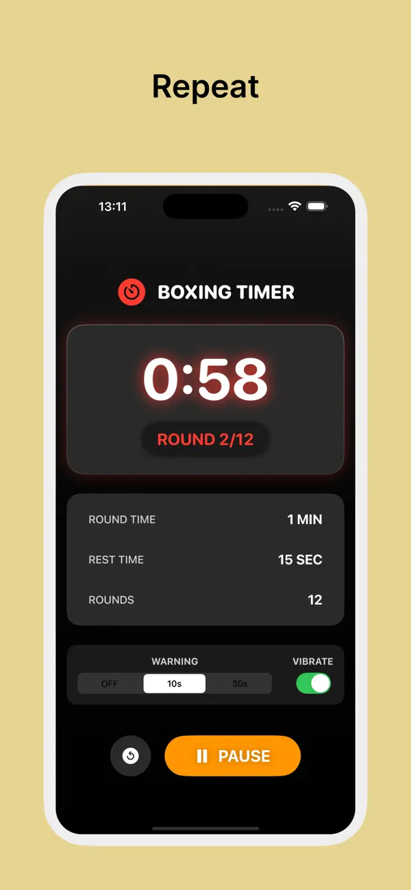 Screenshot #3 pour Boxing Timer Simple