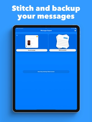 Messages and Chat Export PDF iPad screenshot