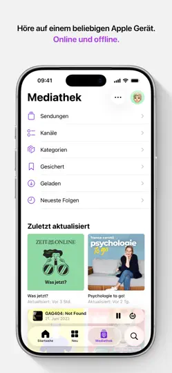Screenshot von Apple-Podcasts auf dem iPhone 4