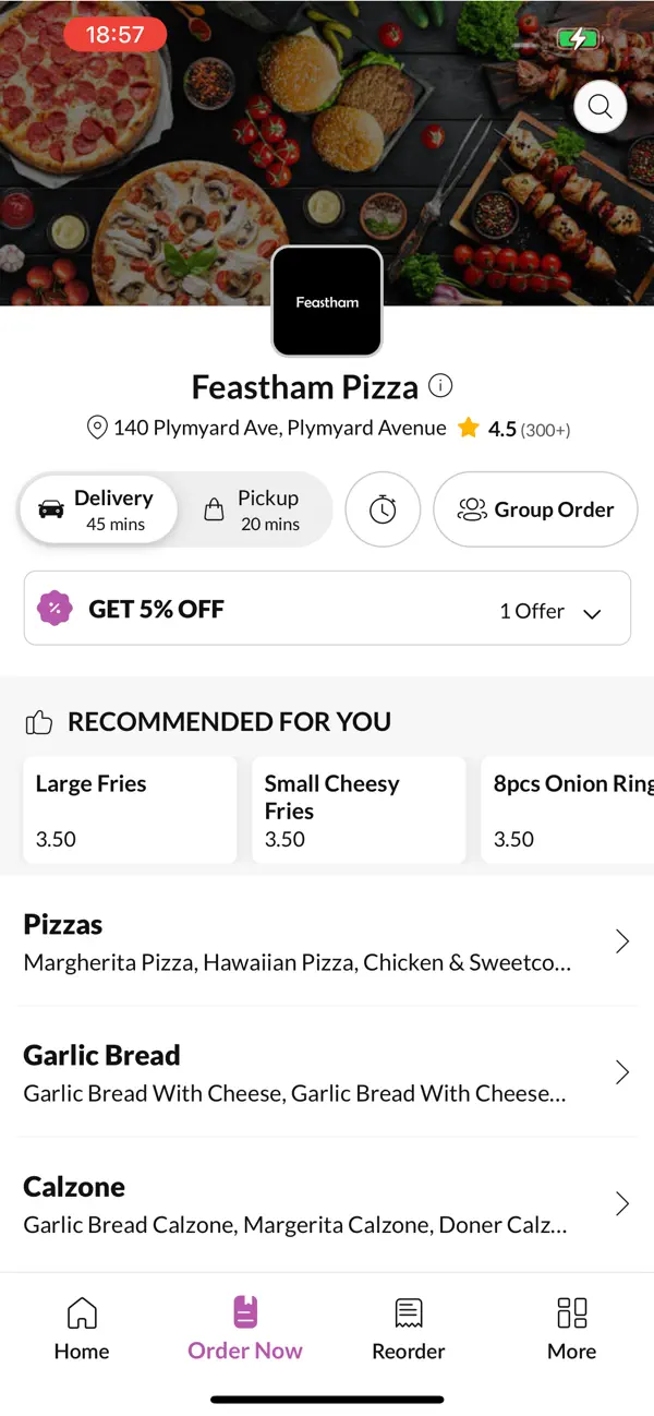Screenshot #2 pour Feastham Pizza.