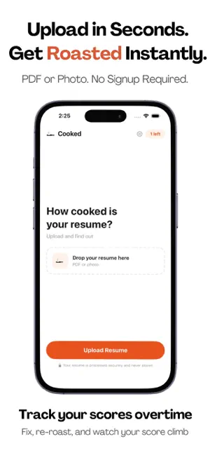 Cooked: AI Resume Roast screenshot 2