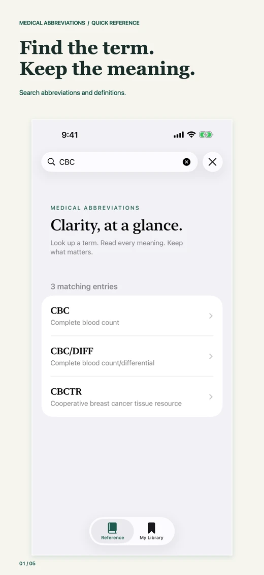 Medical Abbreviations: Quick screenshot 1