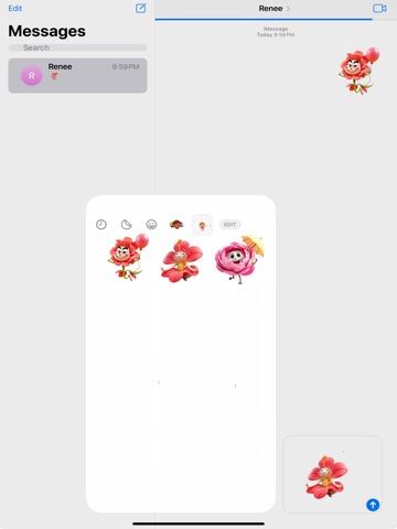 Whimsy Flower Stickers iPad screenshot