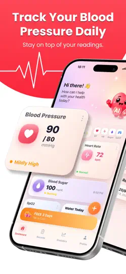 Capture d'écran de Health Monitor: BP & Glucose sur iPhone 1