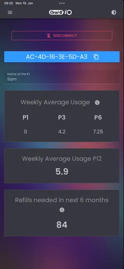 Screenshot von Oral-B Cosmos auf dem iPhone 6