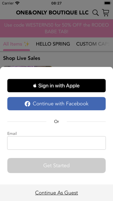 ONE&ONLY BOUTIQUE LLC Screenshot