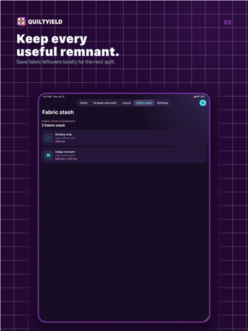 QuiltYield: Fabric Calculator iPad screenshot