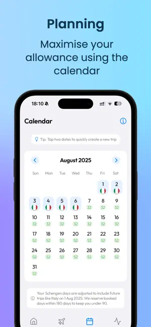 Schengen Calculator Visably screenshot 3