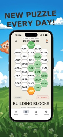 HexPath: Word Chain Puzzle Screenshot 1 of 6