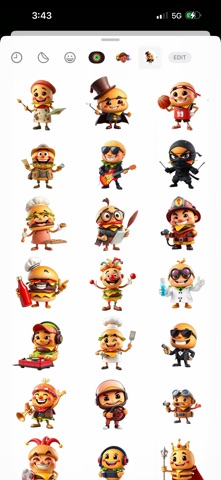 Cheeky Burger Stickers screenshot