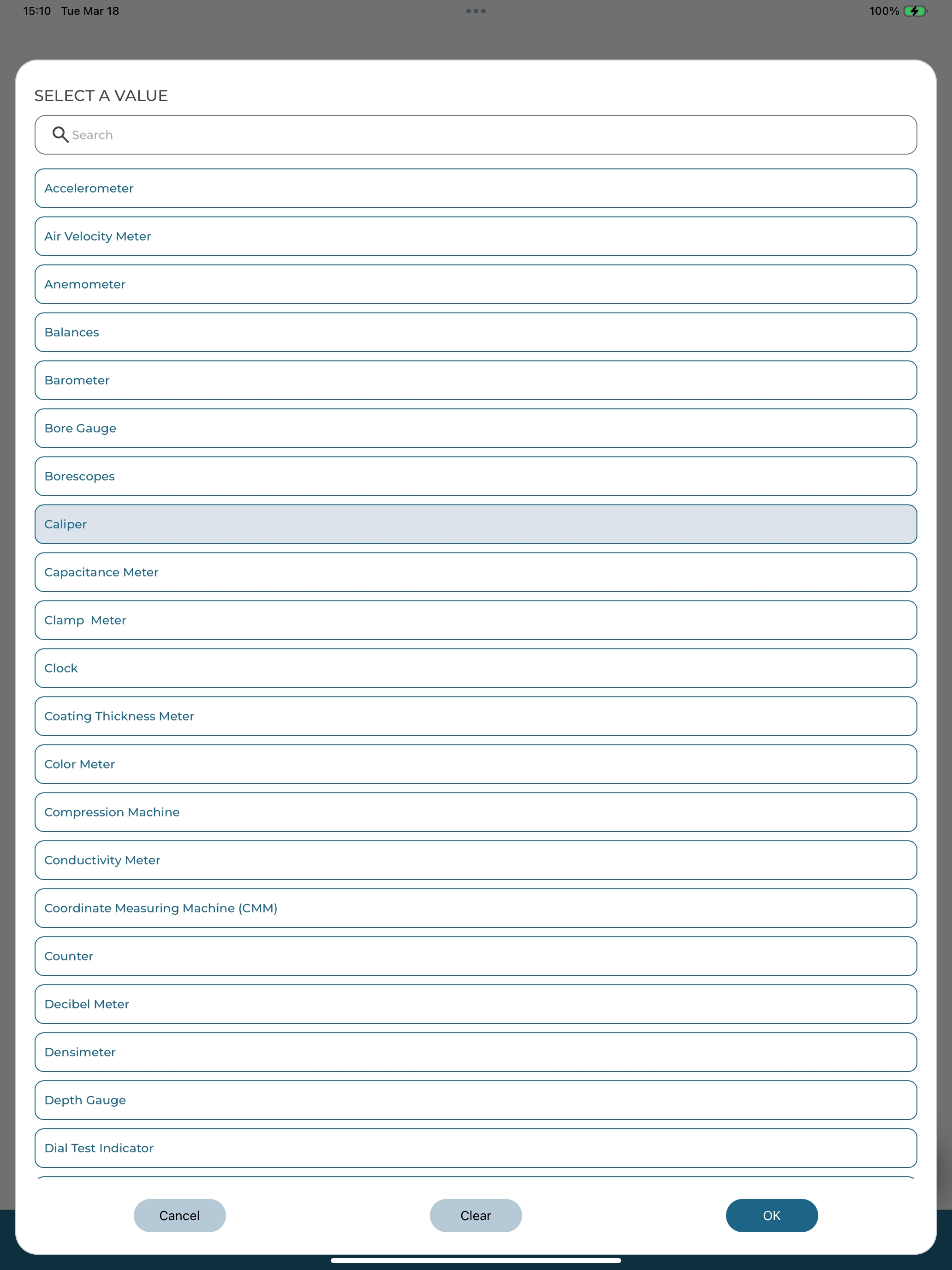 GageList