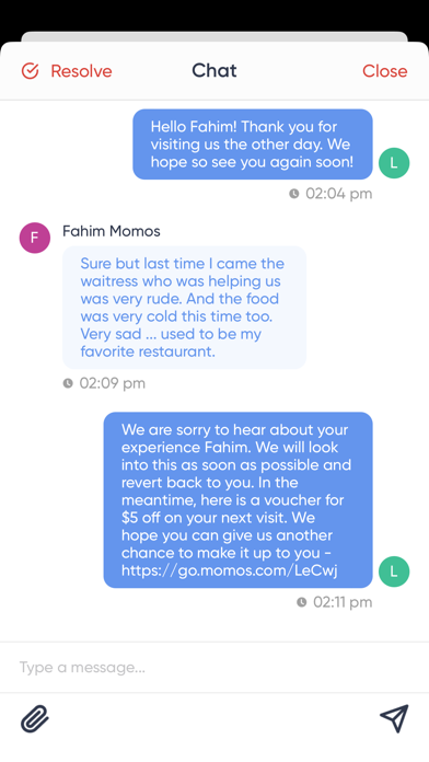 Momos Business Manager Screenshot
