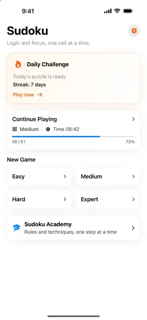 Sudoku - Daily Logic Puzzle screenshot 1