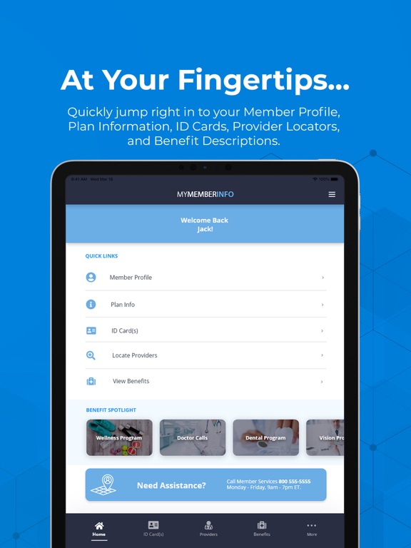 MyMemberInfo iPad screenshot 3 - Health & Fitness app