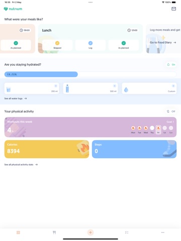 Nutrium iPad screenshot
