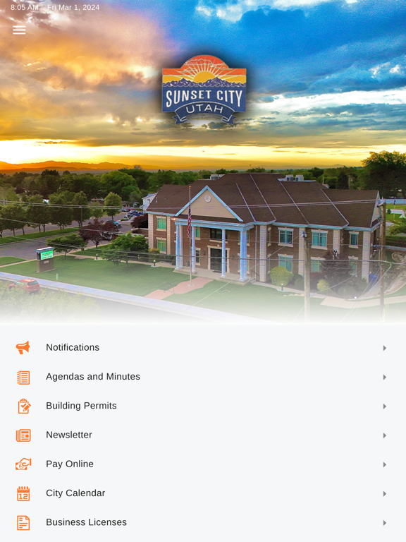 Sunset on the Go! iPad screenshot 1 - Utilities app