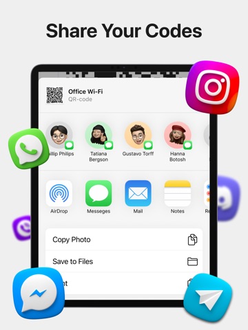 QR Reader & Code Scanner App iPad screenshot