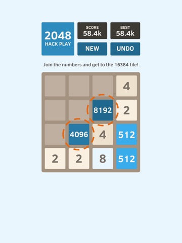 2048 Hack Play iPad screenshot