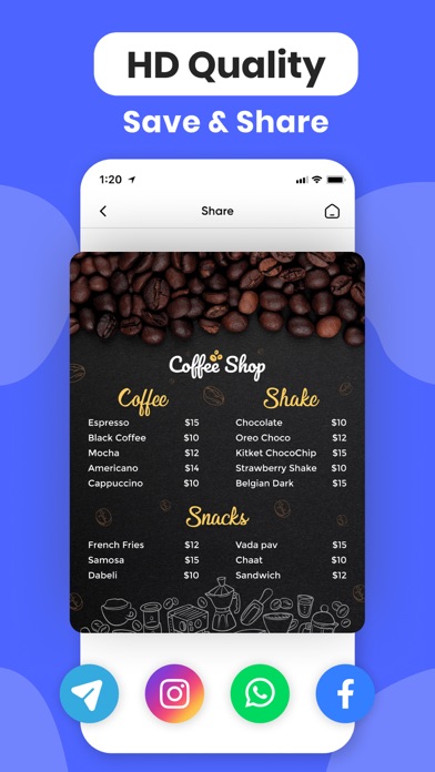 Menu Maker - Design,Templates Screenshot