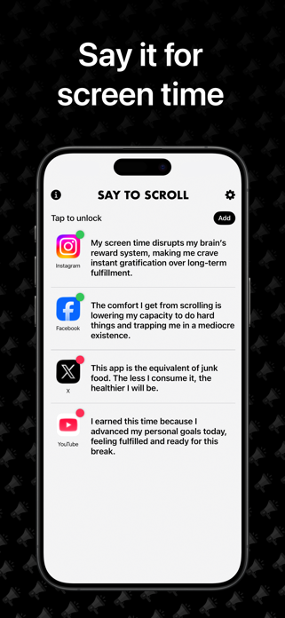 Say to Scroll - Screen Time Screenshot 1 of 5