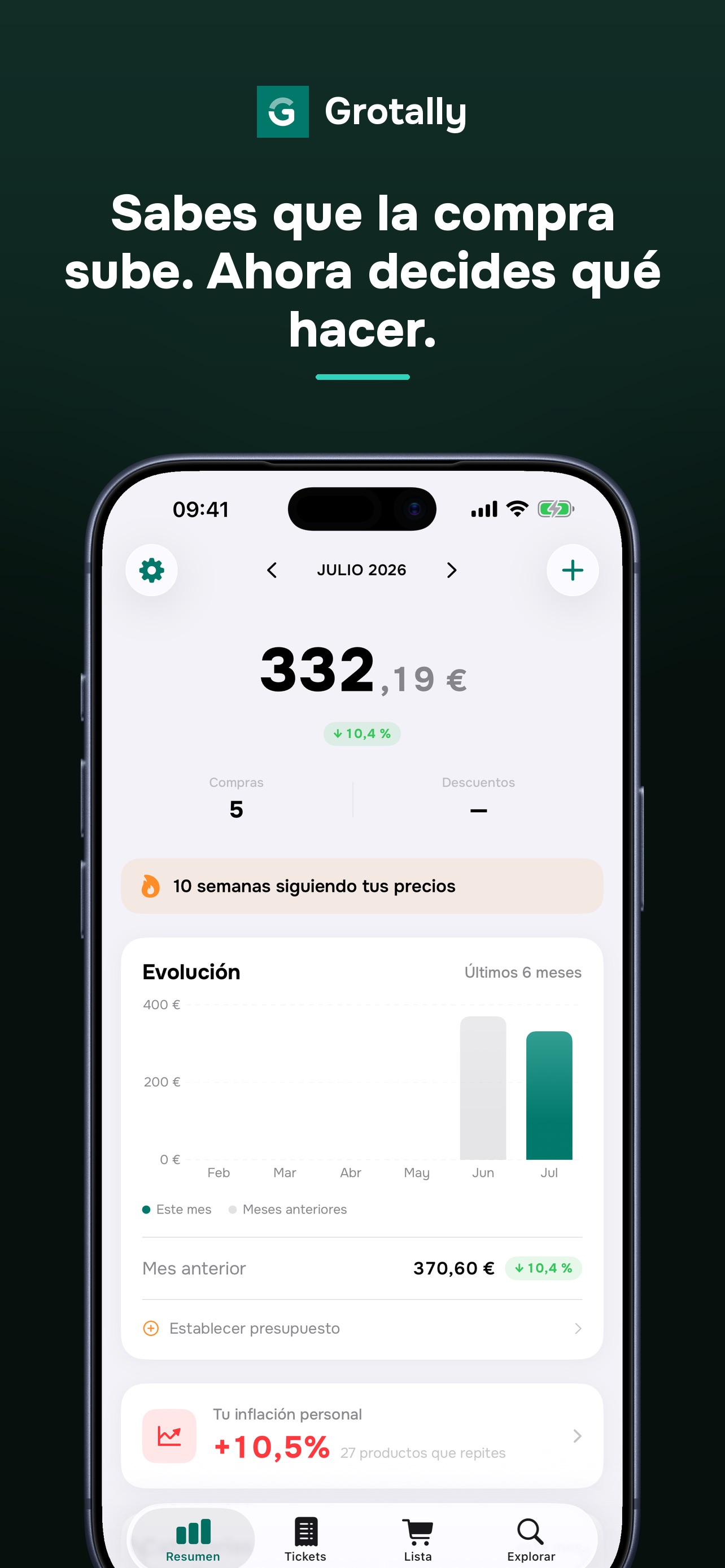 Screenshot 1 of Grotally: controla tu compra