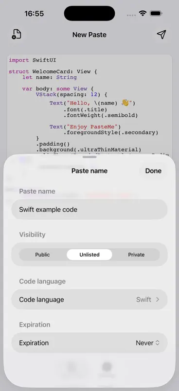 PasteMe - Pastebin Client screenshot 3 of 7