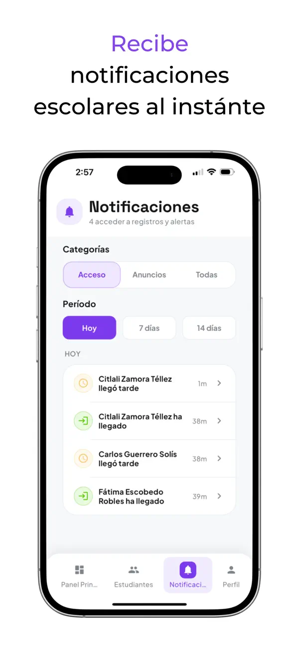 Screenshot #2 pour Alerta Escolar App