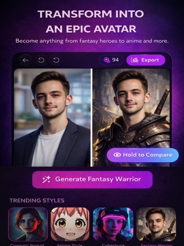 PicGenius: AI Photo Enhancer iPad screenshot
