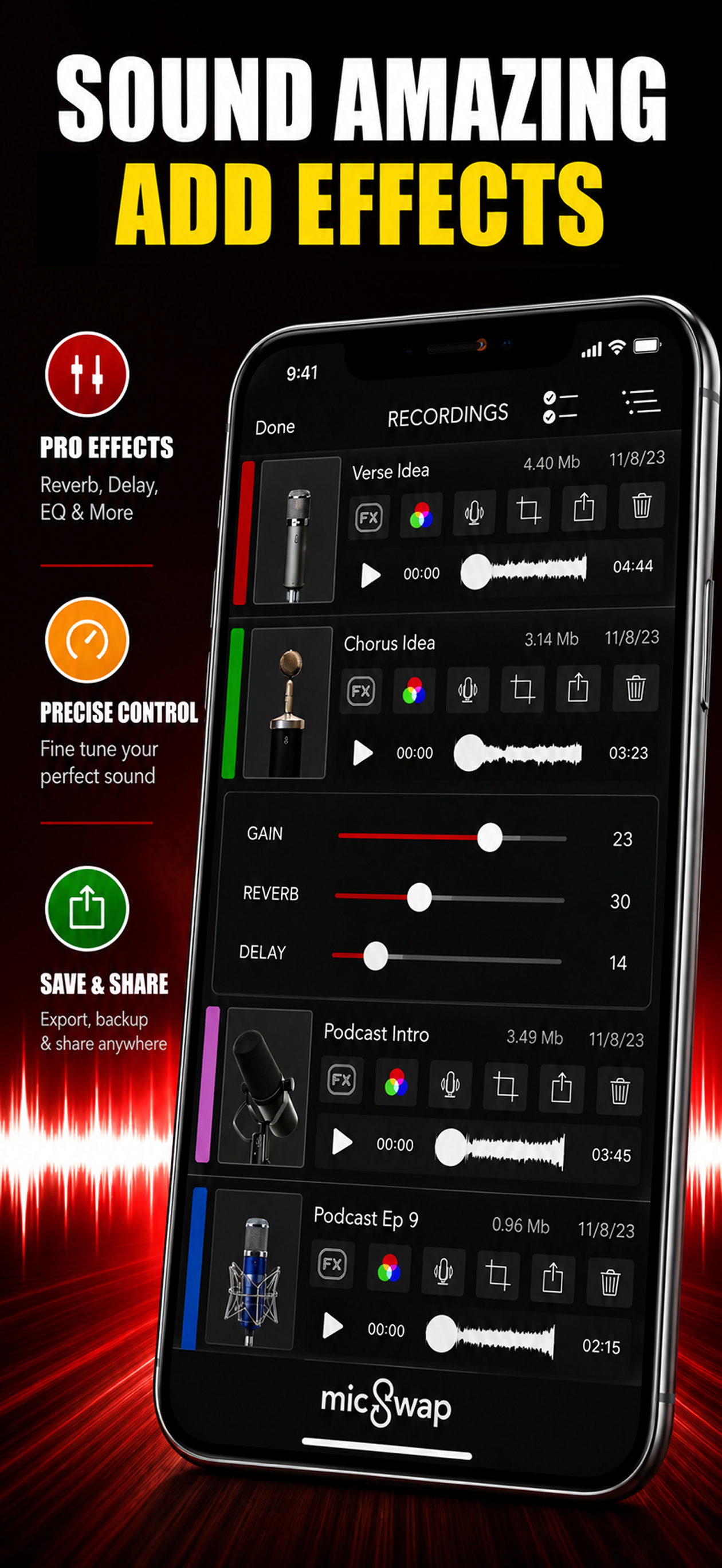 MicSwap: Microphone Recording screenshot 3