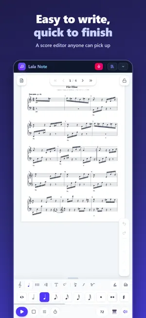 Lala Note: Sheet Music Editor screenshot 1