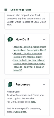 BeneSys Member Portal iPhone screenshot