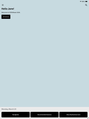 CERAWeek iPad screenshot