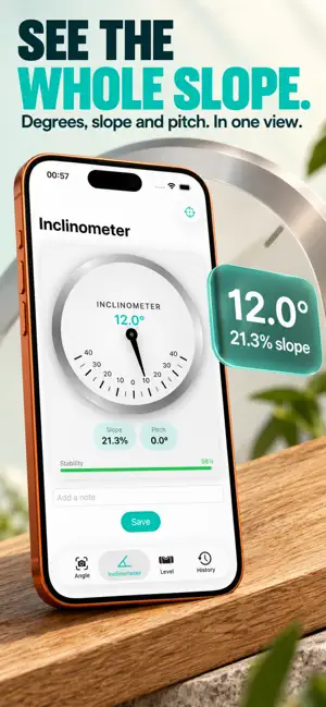 Angle Meter: Protractor+Level screenshot 3