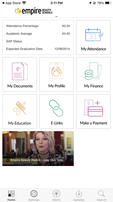 Empire Beauty School Mobile app screenshot