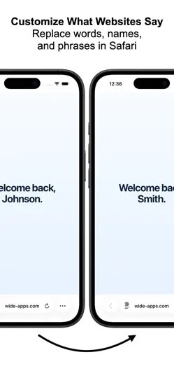 Скриншот Word Replacer For Safari на iPhone 1