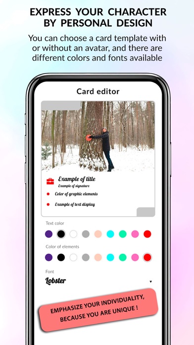 Lumakonica - QR business card Screenshot