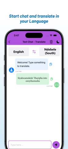English - Ndebele (South) Tran screenshot